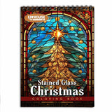 LBKHOUSE Stained Glass Christmas Coloring Book for Adults