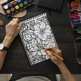 LBKHOUSE Stained Glass Christmas  Coloring Book Spiral Bound for Adults