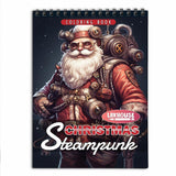 LBKHOUSE Steampunk Christmas Coloring Book for Adults