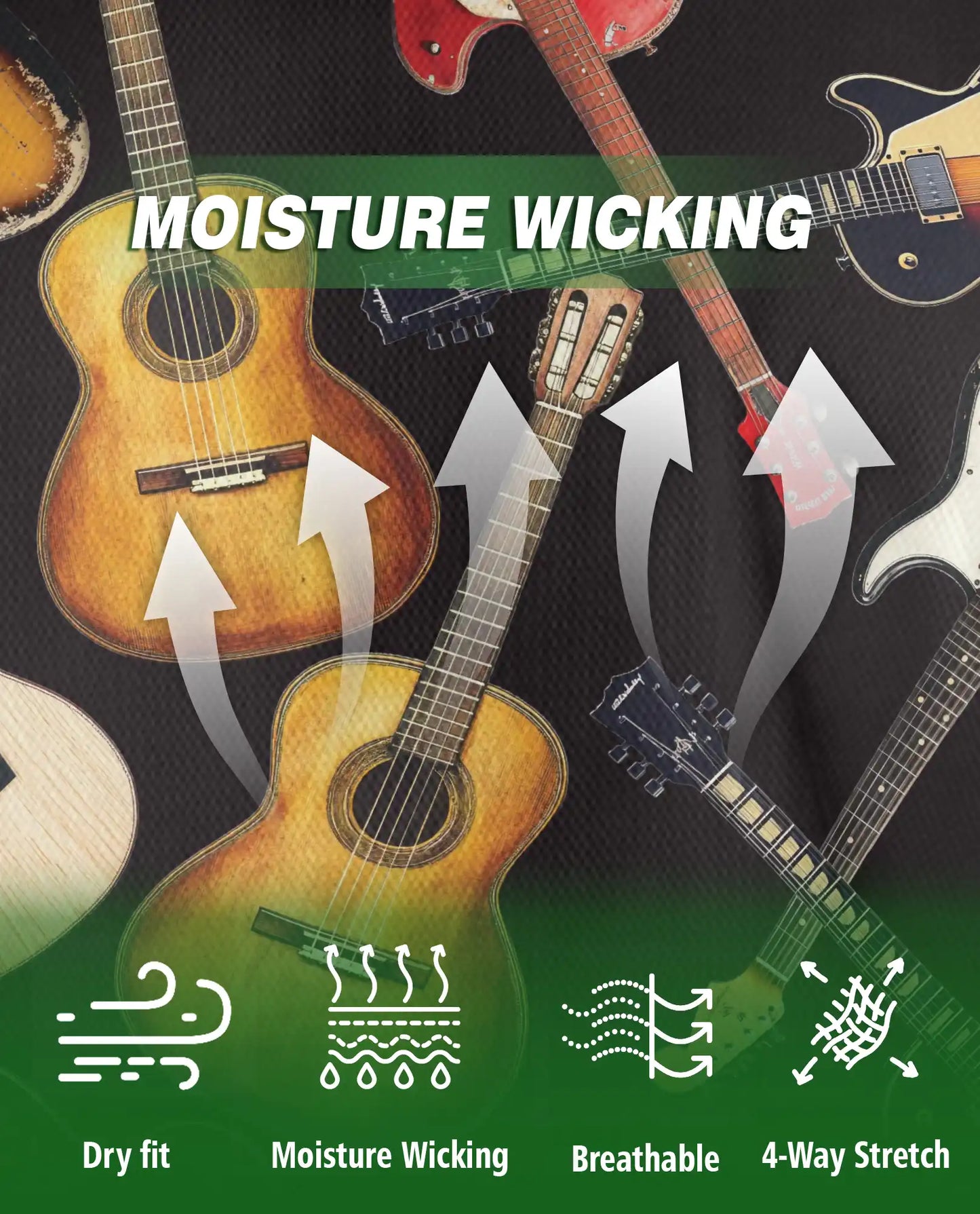 Guitar Polo Shirt- Music Lover Electric Acoustic Style | Azhobbyshop