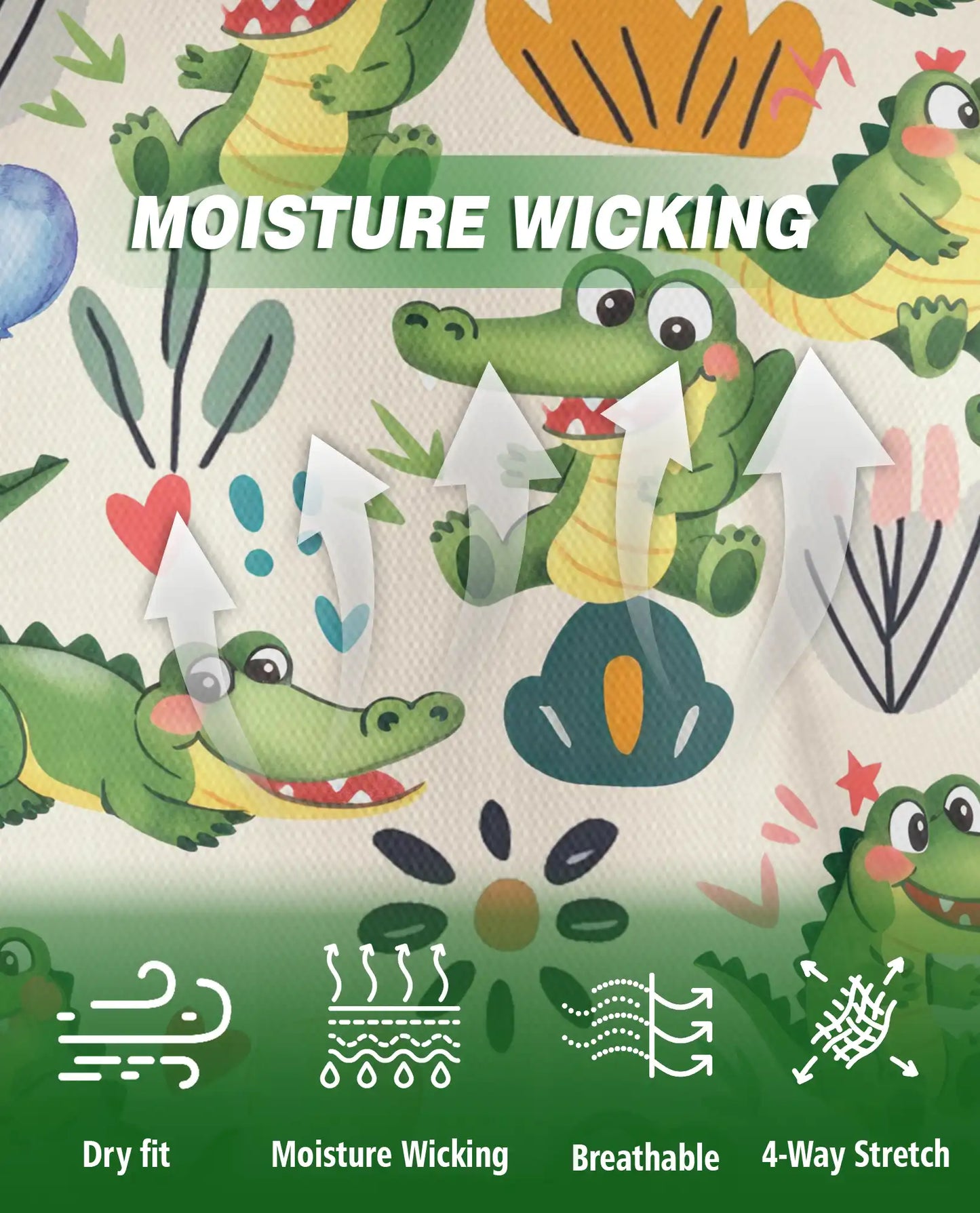 Alligator Polo Shirt – Cute Cartoon Crocodile Pattern | Azhobbyshop