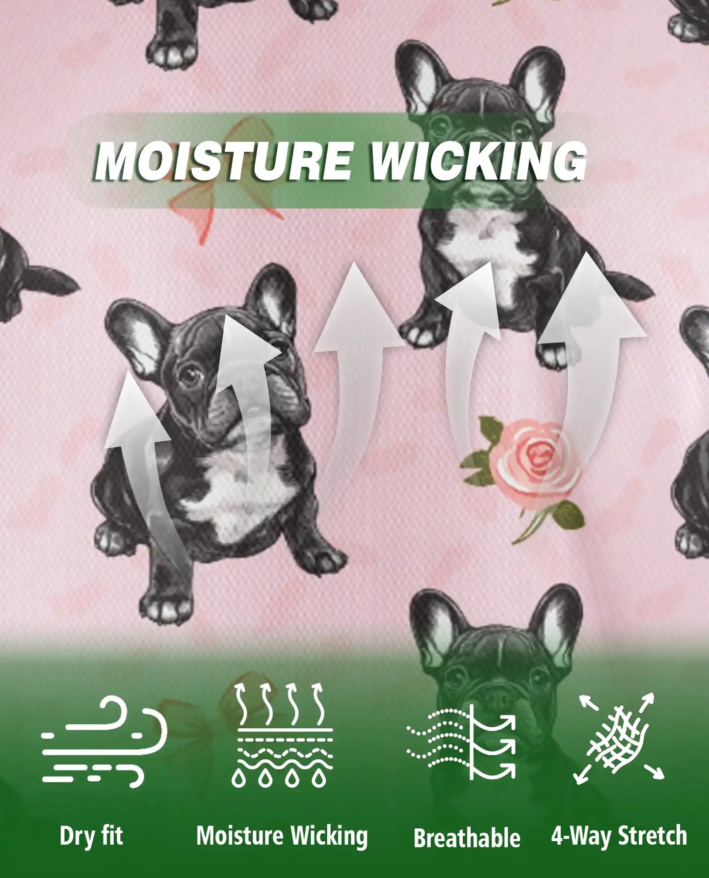 French Bulldog Floral Pattern Polo Shirt | Azhobbyshop