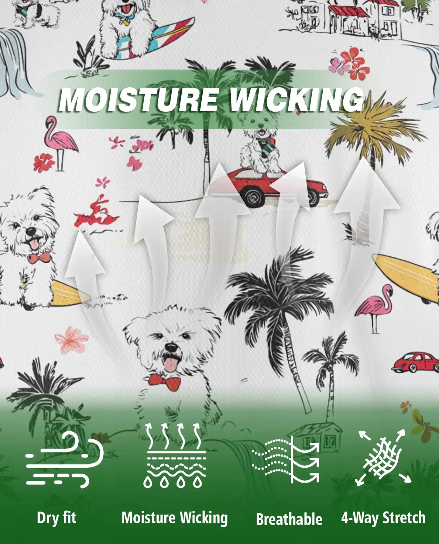 Westie Tropical Beach Polo Shirt | Azhobbyshop