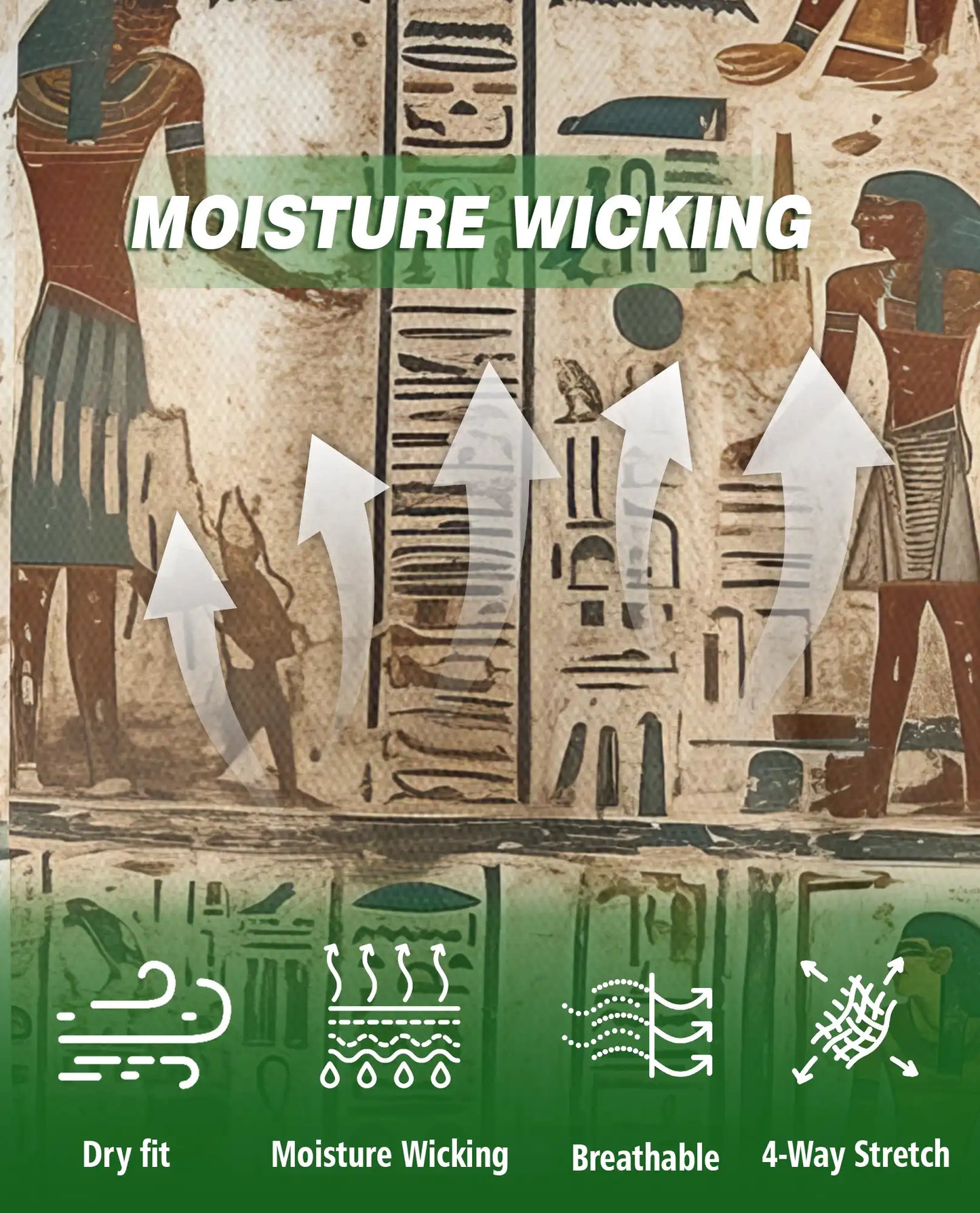 Ancient Egypt Hieroglyph 3D Polo Shirt for Men – Vintage Egyptian Art Print | Azhobbyshop