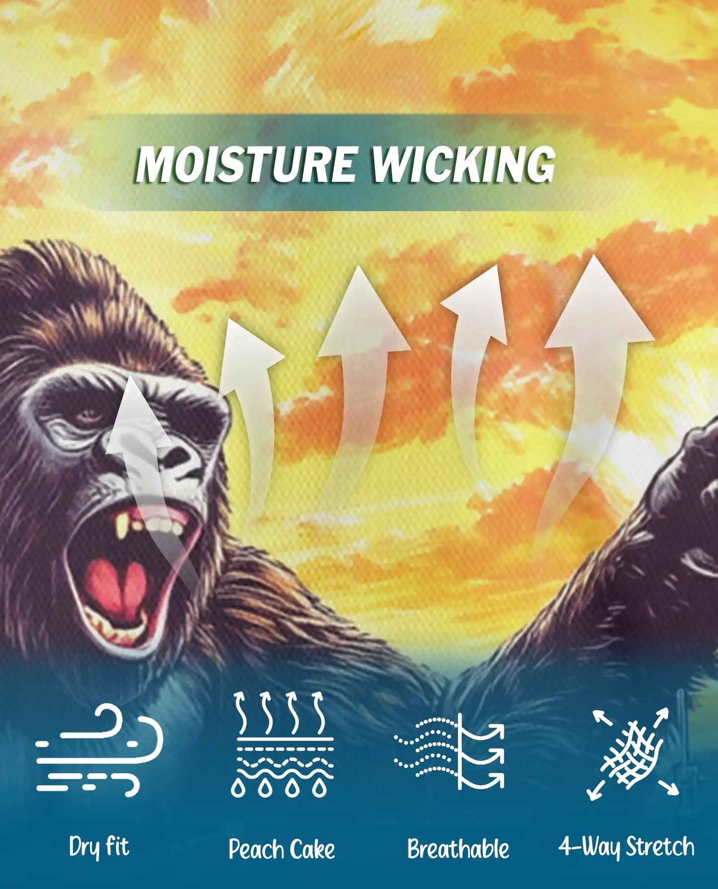 Gorilla Drummer 3D Polo Shirt for Men – Funny Animal Musician Style | Azhobbyshop