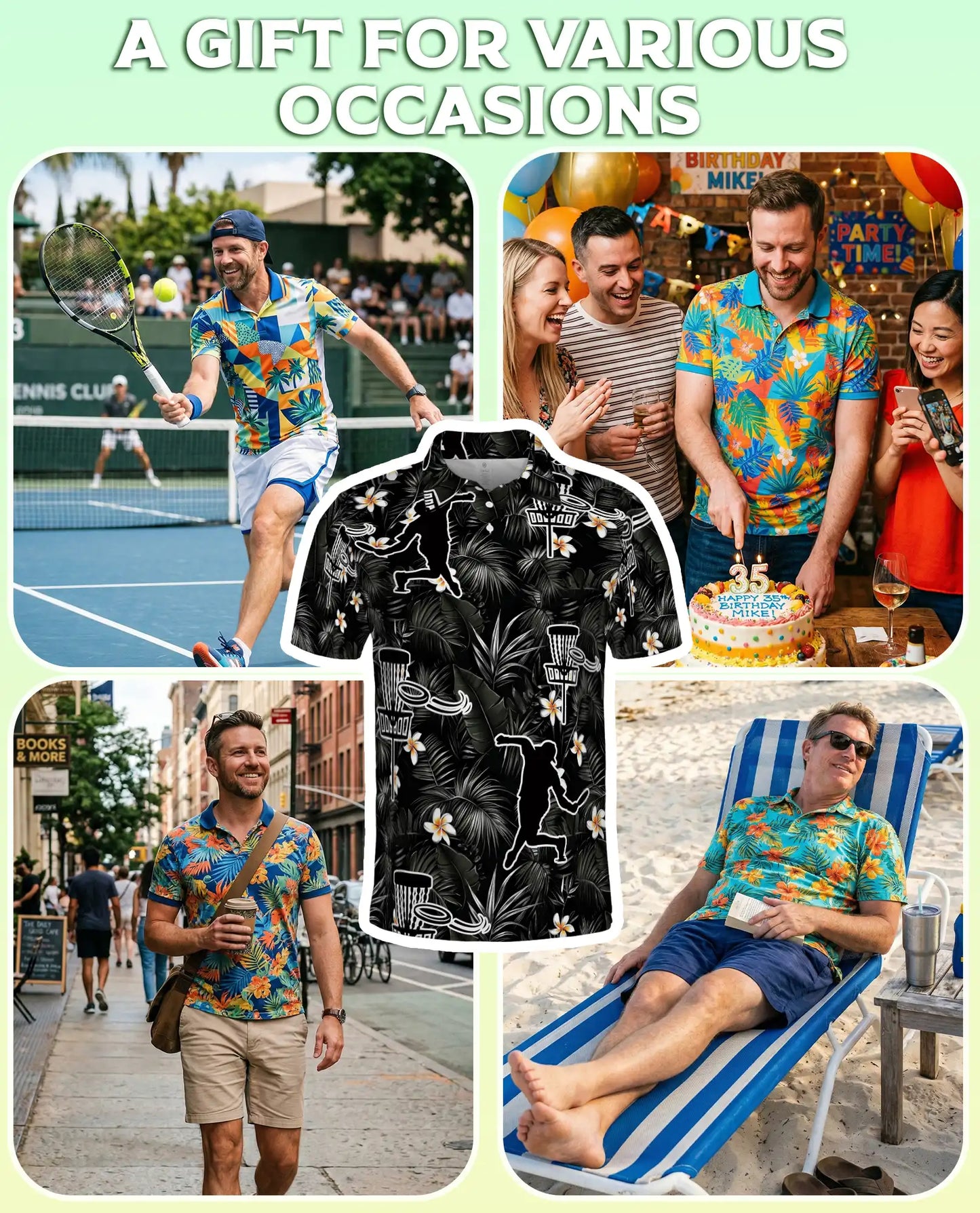 Disc Golf Tropical Flowers 3D Polo Shirt – Island Sport Floral Style | Azhobbyshop