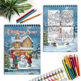 Netecom Christmas Scape Spiral Coloring Book for Adults