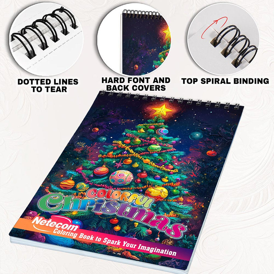 Netecom Colorful Christmas Coloring Pages for Adult