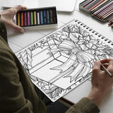 Netecom Colorful Christmas Spiral Bound Coloring Book for Adult