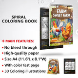 Netecom Farm Sweet Farm Coloring Sheets for Adults