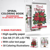 Netecom Floral Christmas Coloring Sheets for Adults