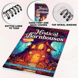 Netecom Mystical Barn houses Coloring Pages for Adults