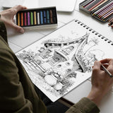 Netecom Mystical Barn houses Spiral Bound Coloring Book for Adults
