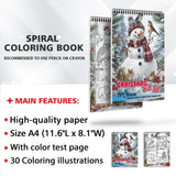 TPLHOUSE Christmas Wild Life Coloring Sheets for Adult