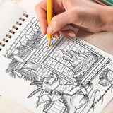 TPLHOUSE Dragon Merry Christmas Coloring Book Spiral Bound for Adult