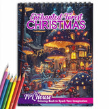 TPLHOUSE Enchanted Forest In Christmas Coloring Book for Adult