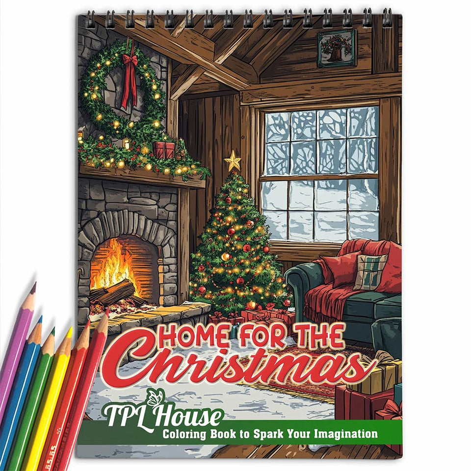 TPLHOUSE Home for the Christmas Coloring Book for Adult