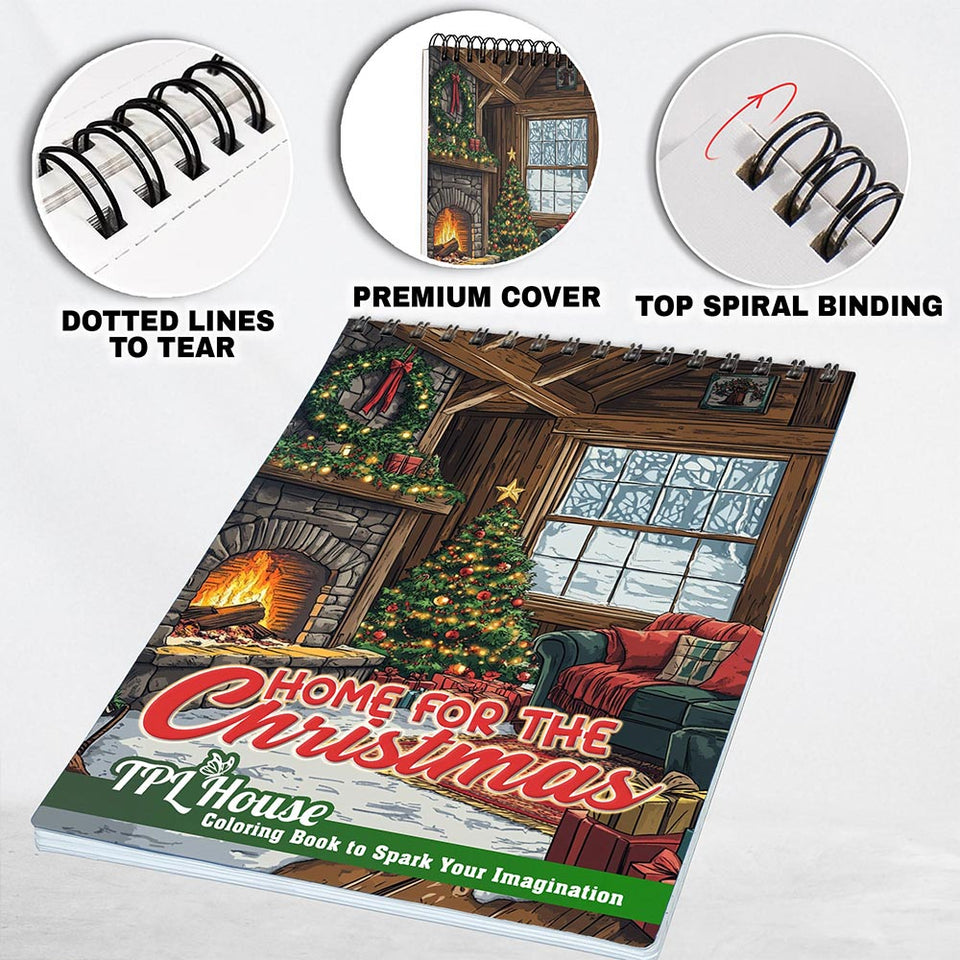 TPLHOUSE Home for the Christmas Coloring Pages for Adult