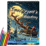 TPLHOUSE Santa Claus's Reindeer Coloring Book for Adults