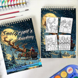 TPLHOUSE Santa Claus's Reindeer Spiral Coloring Book for Adults