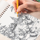 TPLHOUSE Santa Claus's Reindeer Coloring Book Spiral Bound for Adults