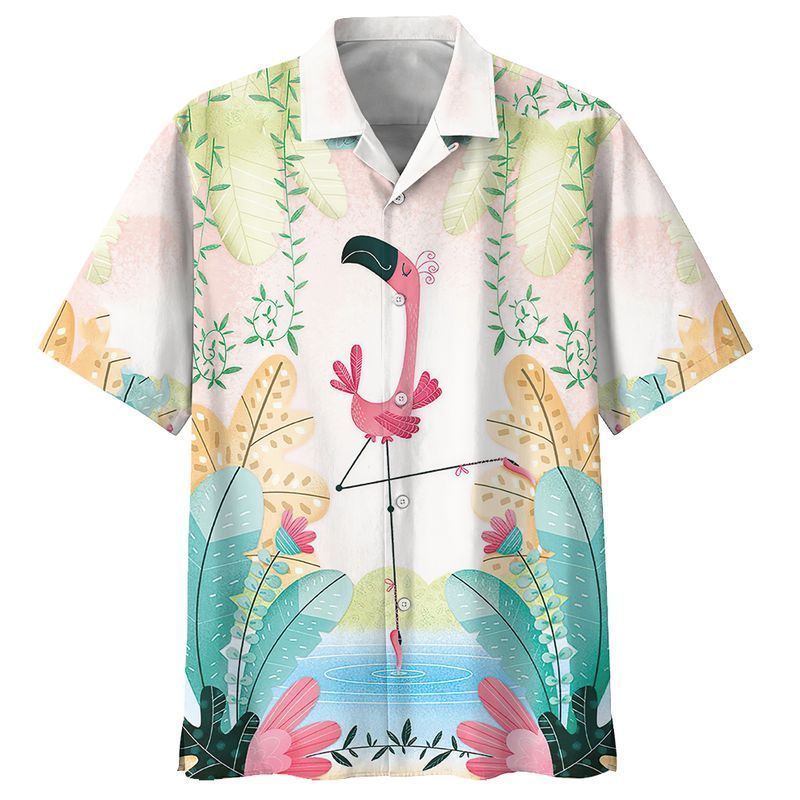 Flamingos White Amazing Design Unisex Hawaiian Shirt For Men And Women Dhc17063494