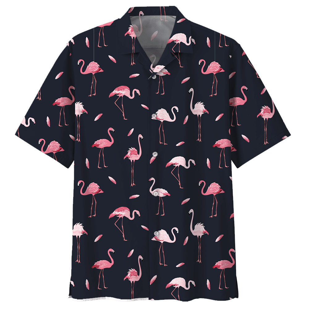 Flamingo Black High Quality Unisex Hawaiian Shirt For Men And Women Dhc17063838