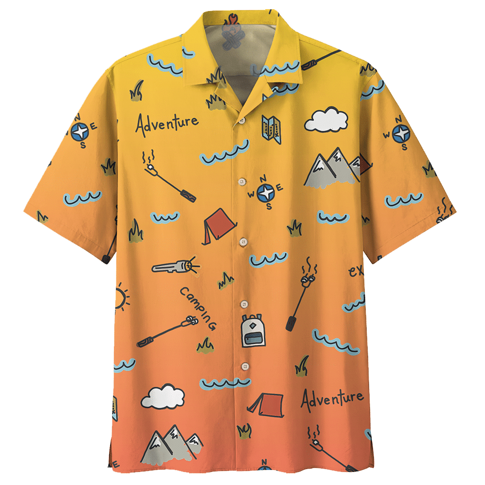 Camping Orange Awesome Design Unisex Hawaiian Shirt For Men And Women Dhc17063854