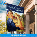 Amazing woman, Green farm, Wooden cross, So God made a farmer - Jesus Flag
