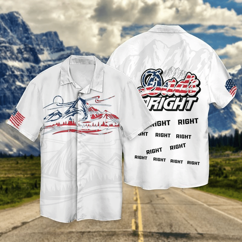 American Flag Dad's Are Always Right For Men And Women Graphic Print Short Sleeve