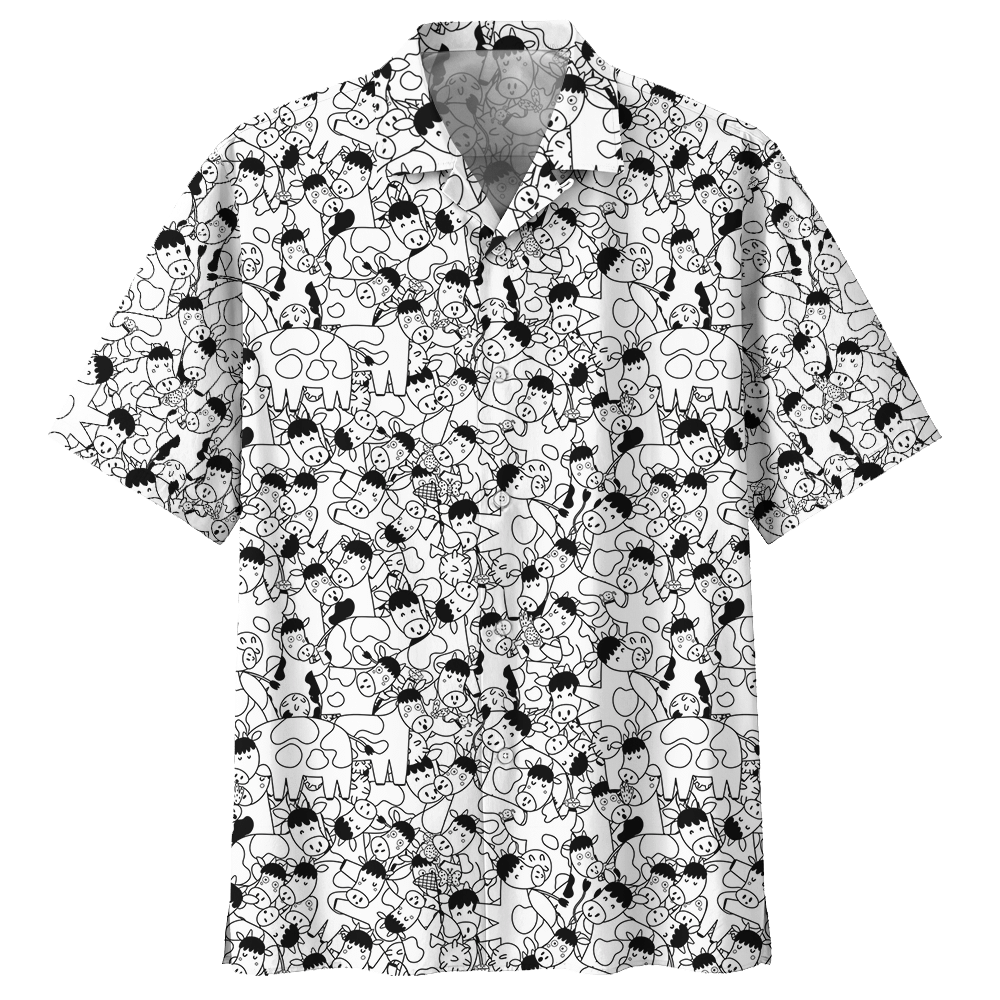 Cow White High Quality Unisex Hawaiian Shirt For Men And Women Dhc17063753