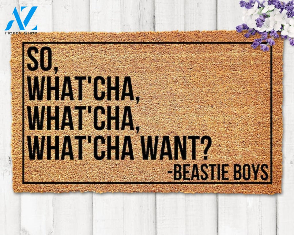 Beastie Boys Door Mat So Whatcha Want Doormat Beastie Boys Doormat Whatcha Want Doormat Hip Hop Decor Funny Doormat