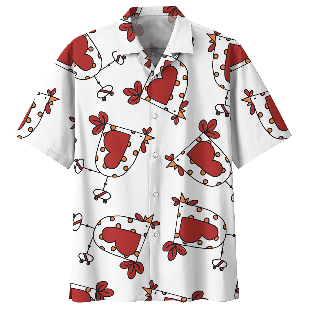 Chicken White Amazing Design Unisex Hawaiian Shirt For Men And Women Dhc17063736