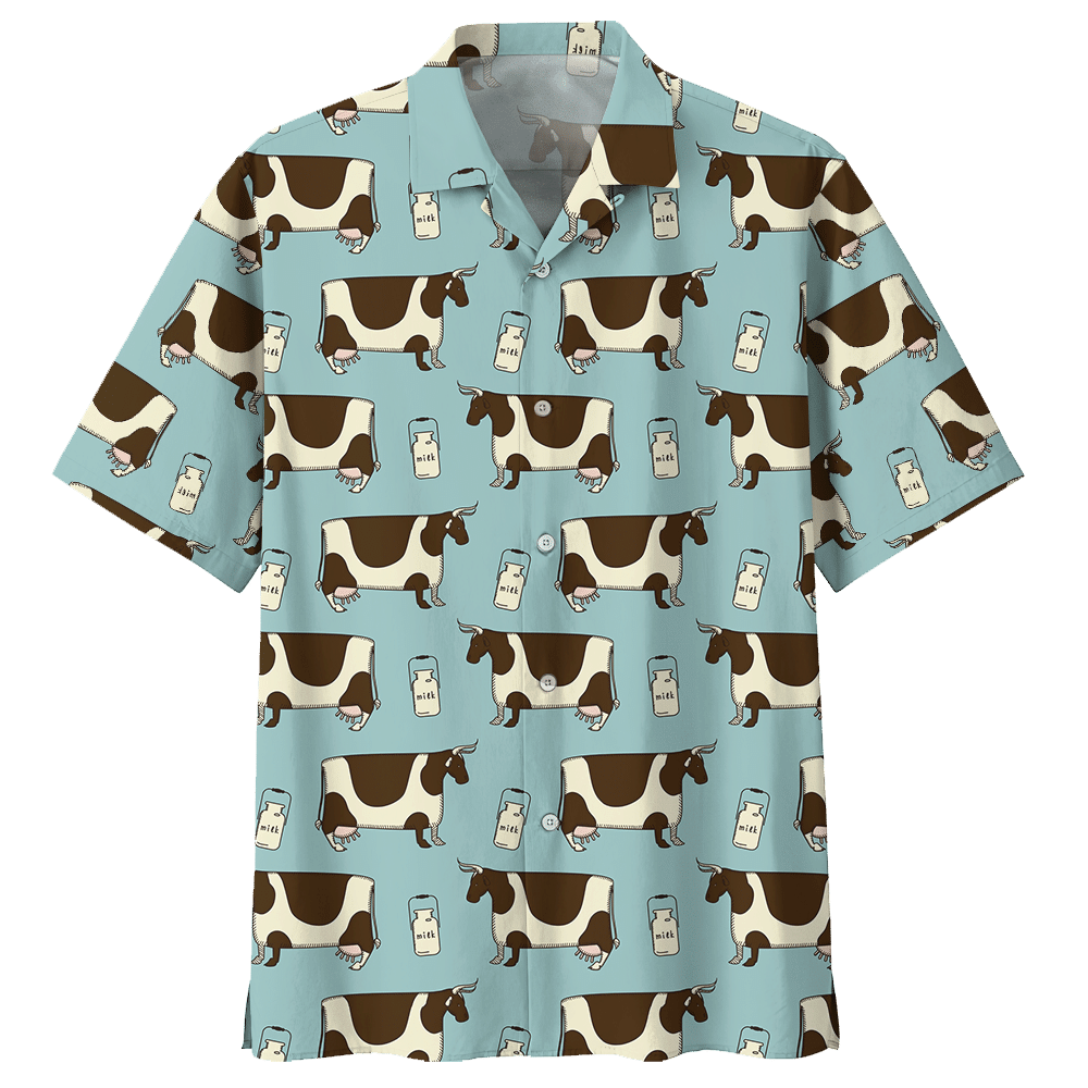 Cow Blue Awesome Design Unisex Hawaiian Shirt For Men And Women Dhc17063754