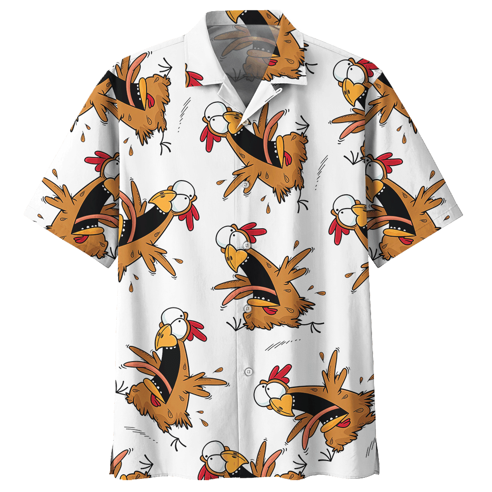 Chicken White Unique Design Unisex Hawaiian Shirt For Men And Women Dhc17063664