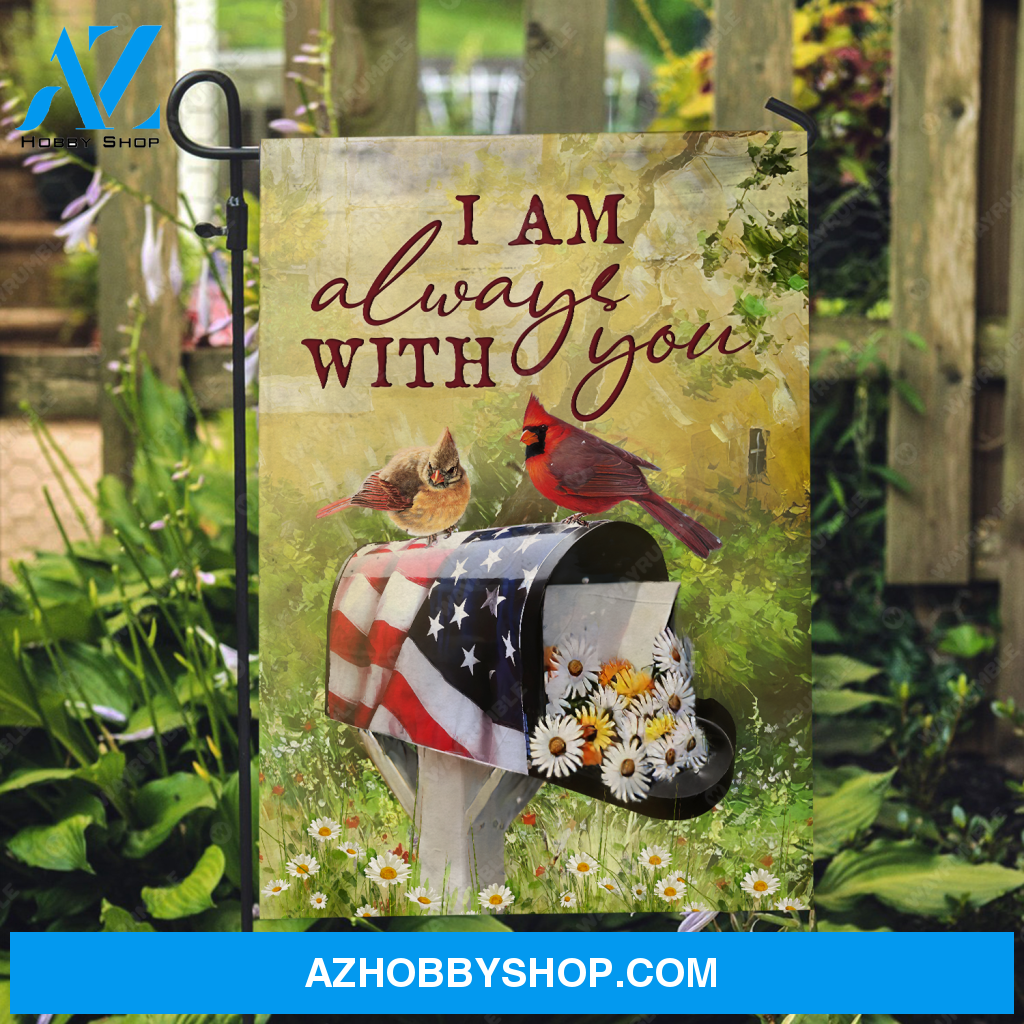Cardinal drawing, Letter box, Daisy flower, I am always with you - Couple Flag