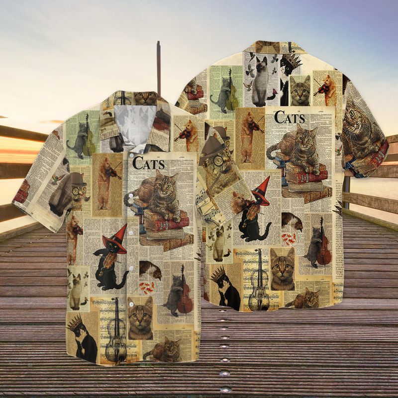 Cat With Friends For men And Women Graphic Print Short Sleeve