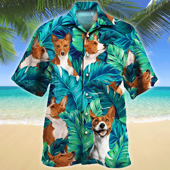 Chihuahua Dog Lover Tropical Print Short Sleeve