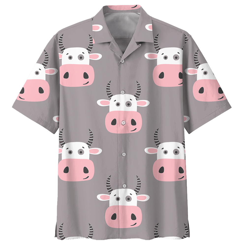 Cow Gray Awesome Design Unisex Hawaiian Shirt For Men And Women Dhc17063775