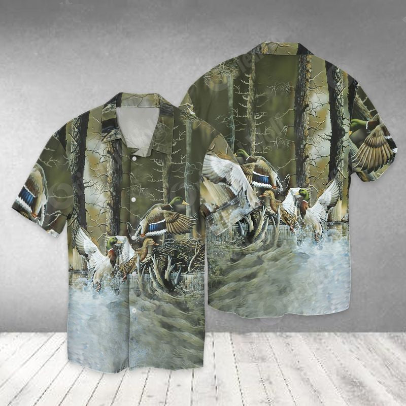 Duck Hunting For Men And Women Graphic Print Short Sleeve