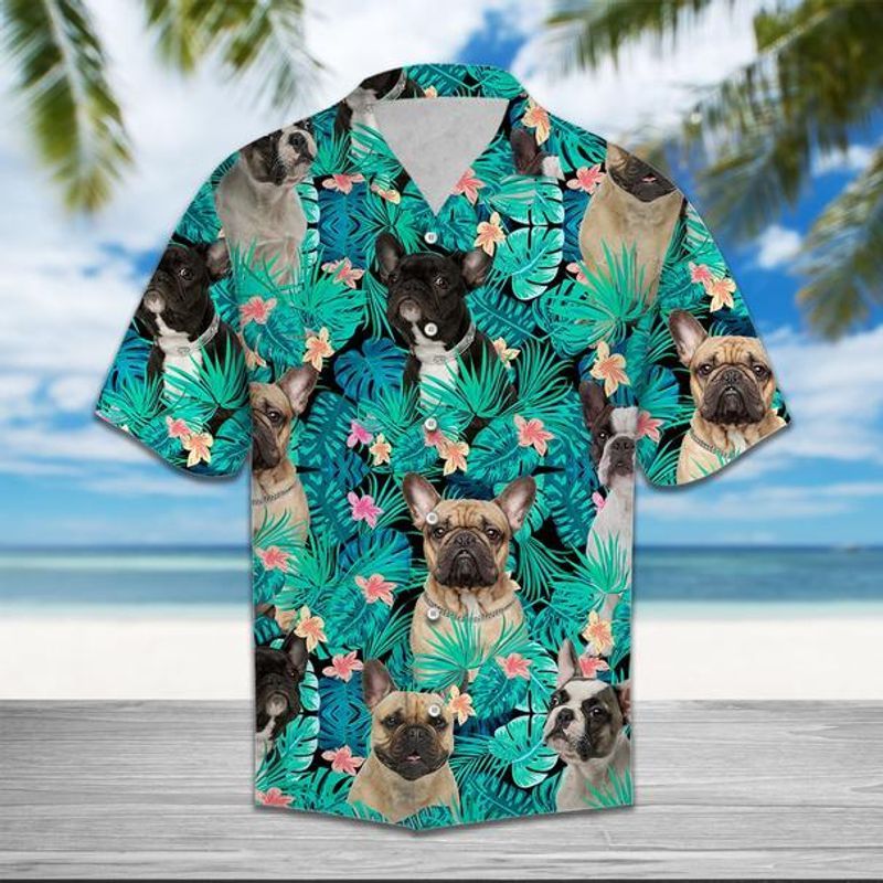 French Bulldog Blue Awesome Design Unisex Hawaiian Shirt For Men And Women Dhc17064030