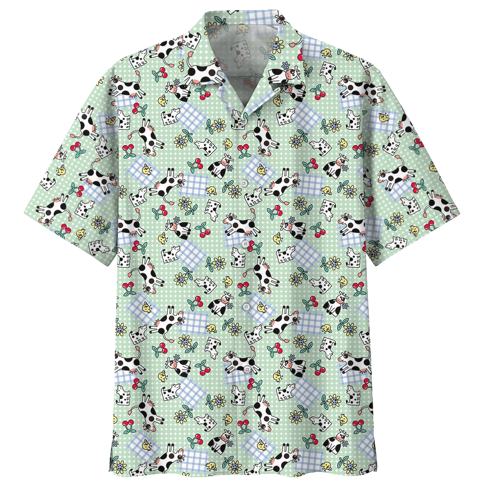 Cow Blue Awesome Design Unisex Hawaiian Shirt For Men And Women Dhc17063765