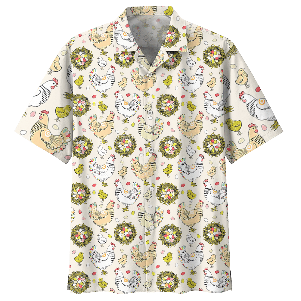 Chicken White Nice Design Unisex Hawaiian Shirt For Men And Women Dhc17063727