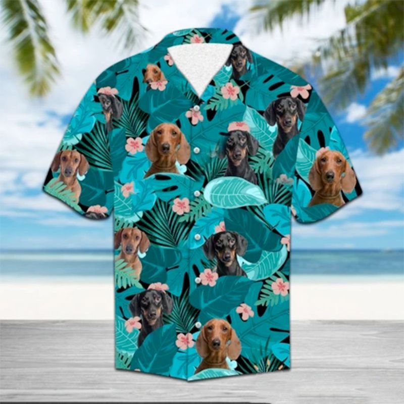 Dachshund Blue Amazing Design Unisex Hawaiian Shirt For Men And Women Dhc17064062