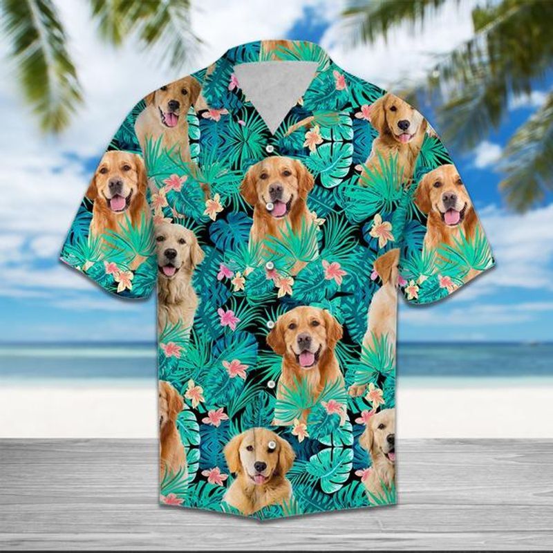 Golden Retriever Blue High Quality Unisex Hawaiian Shirt For Men And Women Dhc17063999