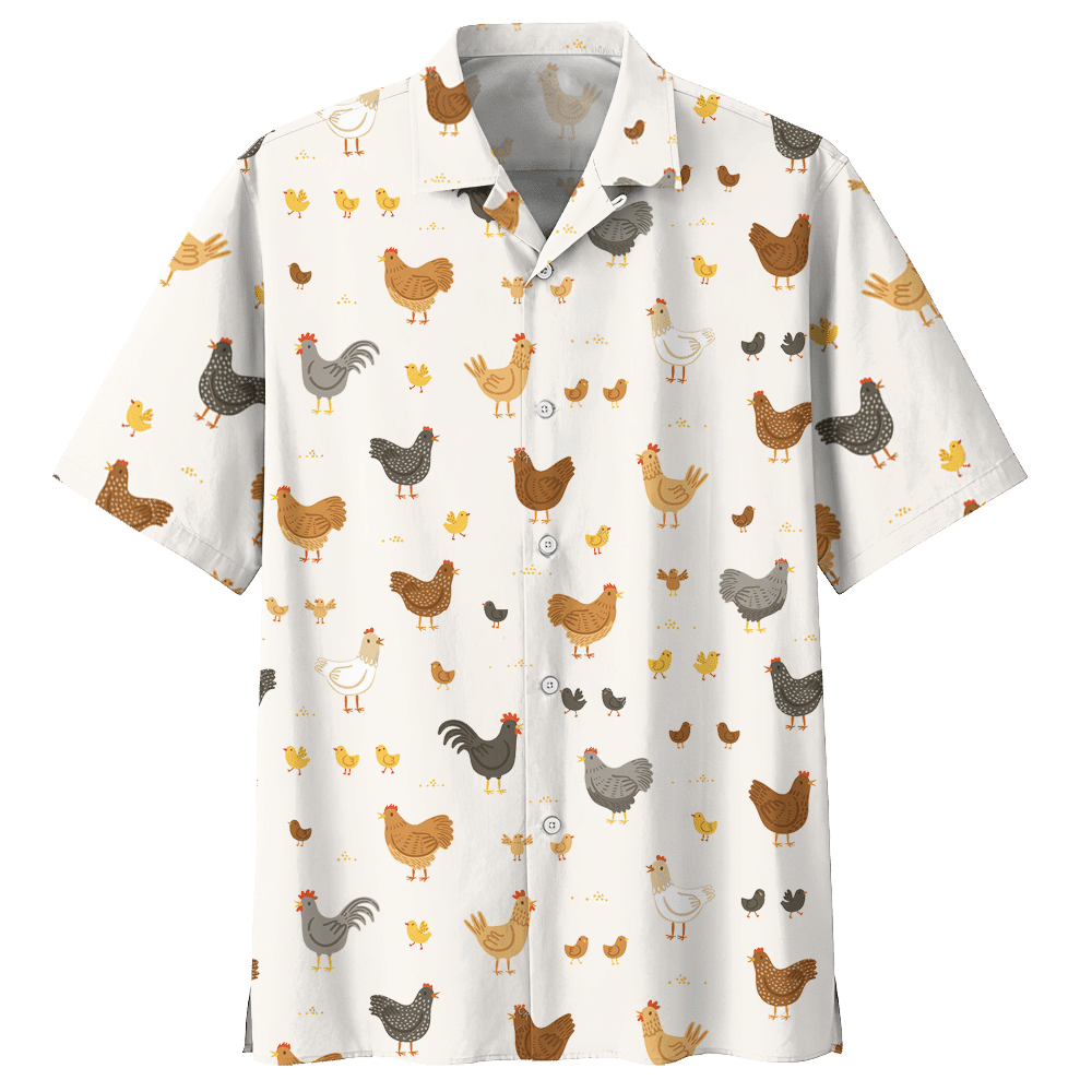 Chicken White Amazing Design Unisex Hawaiian Shirt For Men And Women Dhc17063716