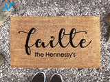 Fáilte Irish Welcome Customizable Doormat - Personalized Family Name - New Home Gift - Realtor Gift - Housewarming Gift