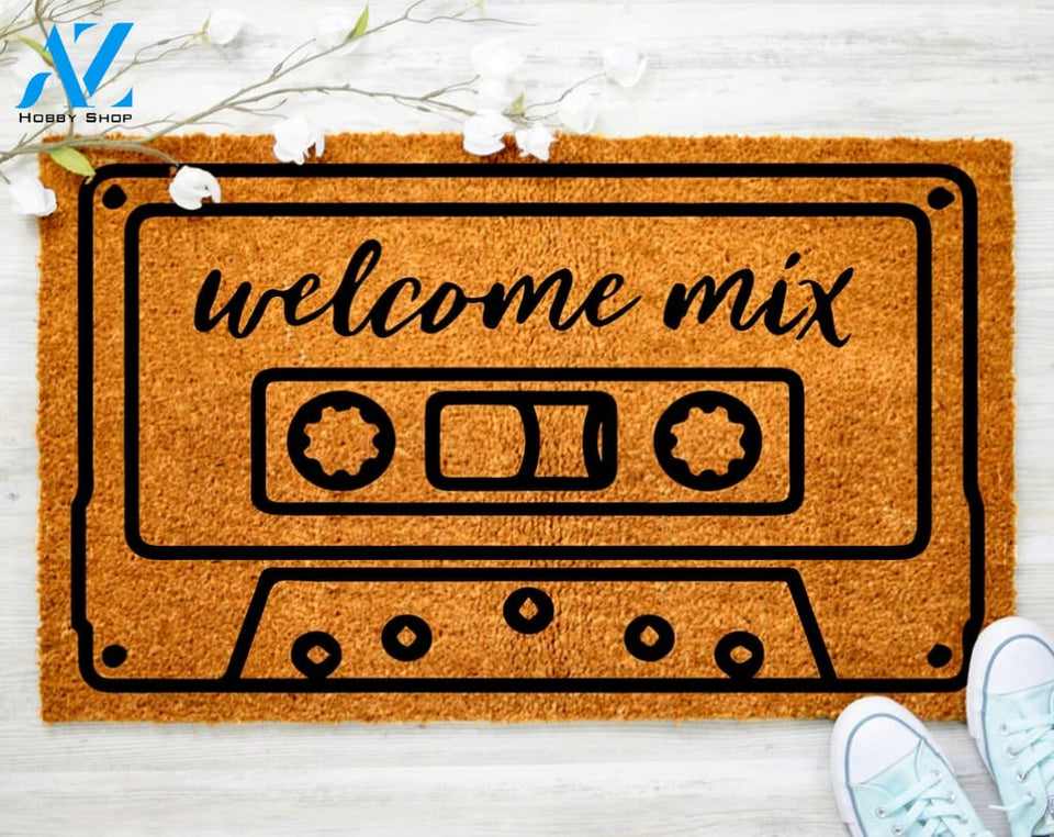 Favorite Song Welcome Tape Mix Music Song Writer Doormat Family Doormat Porch Decor Housewarming Doormat