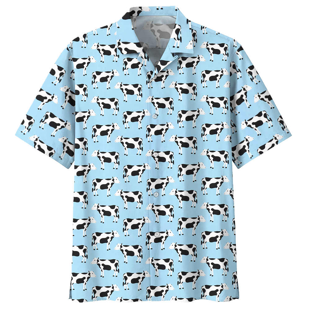 Cow Blue Awesome Design Unisex Hawaiian Shirt For Men And Women Dhc17063770
