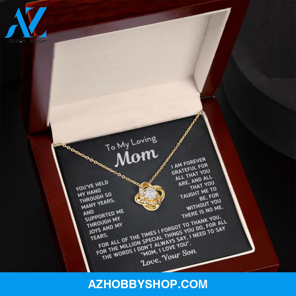 Gift for Mom From Son - "Without You There Is No Me" Silver Necklace